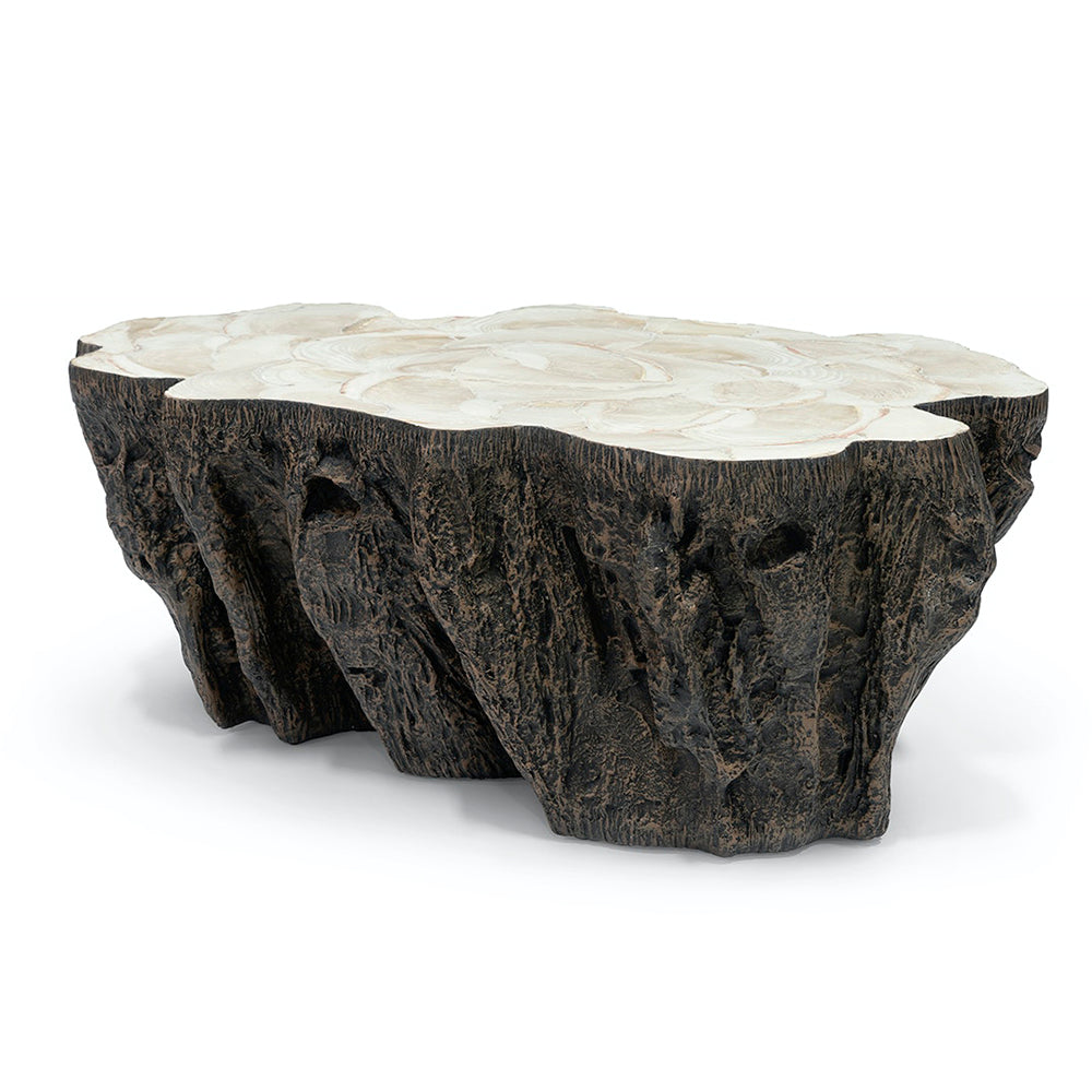 Chloe Fossil Clam Lava Coffee Table